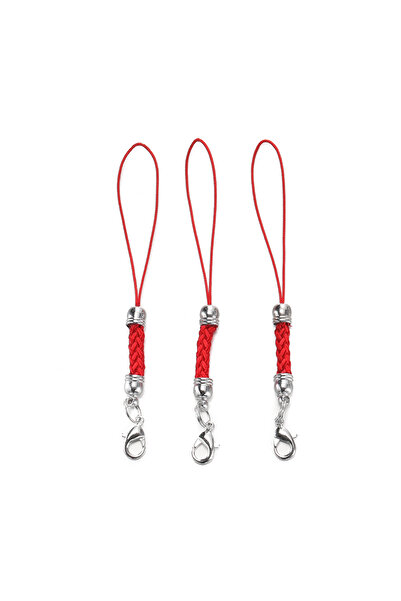 Choice 20 قطعة من حبل سلسلة المفاتيح باللون الأحمر الروديوم 10/20 قطعة مع مشب...