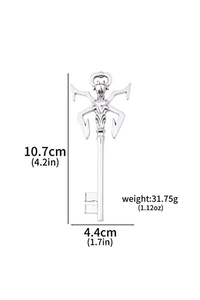 Miniso سلسلة مفاتيح بيضاء كبيرة غير منتظمة من Resident Evil 4 Remake، درع جندي عتيق، قلادة أخطبوط كاثولو