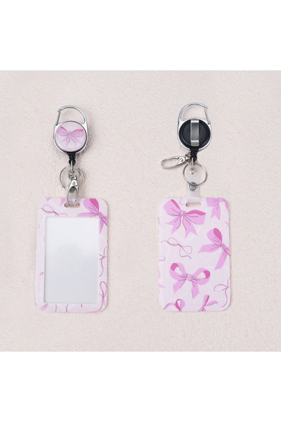 Choice مشبك بكرة كارابينر قوي وقابل للدوران على شكل ربطة عنق وردية لطيفة، حام...