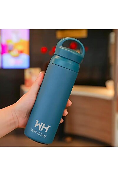 Win home Japanese Style 450ml Double Wall Vacuum Insulated Stainless Steel Tumbler - Blue