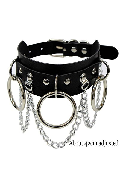 Choice سلسلة خاتم سلسلة قوطية وردية قلادة جلدية تشوكر حفلة بانك طوق قلادات قو...