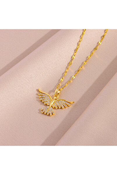 Choice N2197 قلادات جديدة لامعة مطلية بالذهب عيار 18 قيراطًا على شكل فينيكس ع...