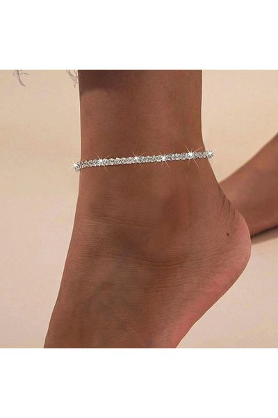 Choice AC5080 خلخال من الفولاذ المقاوم للصدأ بتصميم سلسلة أنيقة وبسيطة ورائعة خلخال عصري للنساء J