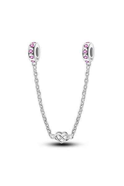 Choice6 KTC1281 Original 925 Sterling Silver Safety Chain Star Moon Sun Heart...