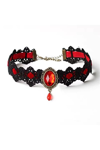 Choice قلادة من الفضة الإسترليني عيار 925 عالية الجودة من المخمل الأحمر، قلاد...