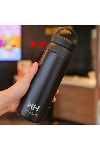 Win home Japanese Style 450ml Double Wall Vacuum Insulated Tumbler - Leak‑Proof Travel Mug (Blue)
