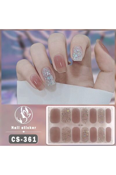 Choice CS-361 ملصقات أظافر جل من رقائق معدنية مكونة من 14 طرفًا وملصقات أظافر...