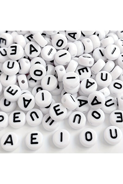 Choice 500 قطعة 500/1000 قطعة خرزة حرف دائرية بيضاء سوداء خرزة أكريليك لصنع ا...