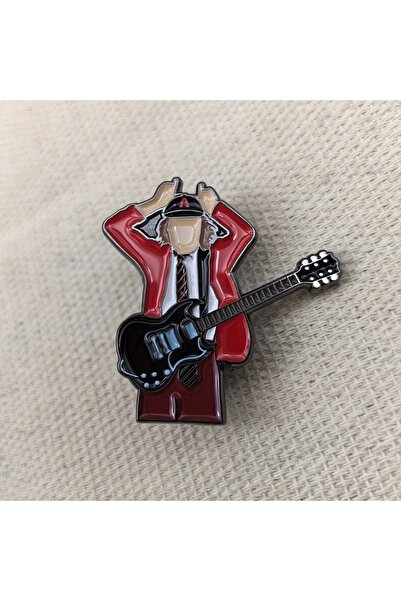 Choice شارة فرقة الروك أنجوس يونج عازف الجيتار أنجوس يونج دبوس المينا بروش ال...