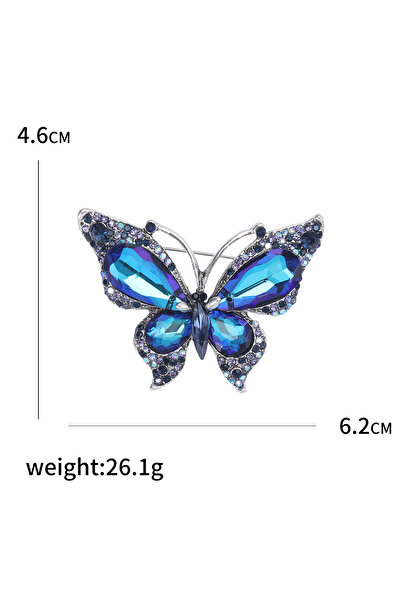 Choice دبوس فراشة من حجر الراين Blue3638 للنساء، بروش على شكل فراشات، دبوس يا...