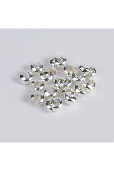 Choice 5 مم فضي 100 قطعة/الوحدة 3 4 5 مم أغطية التجعيد المفتوحة نهاية الخرز ا...