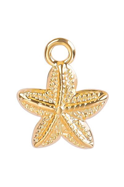 Choice S471-G 6 قطع 6 قطع/مجموعة ذهبية اللون حيوانات بحرية سلاحف أسماك قرش أصداف نجم البحر محارة قلادات يهودية