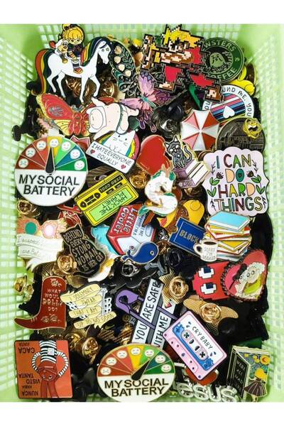 Choice XZ4018-مجموعة من 10 قطع من 10-100 دبوس عشوائي، مجموعة مختلطة من دبابيس...