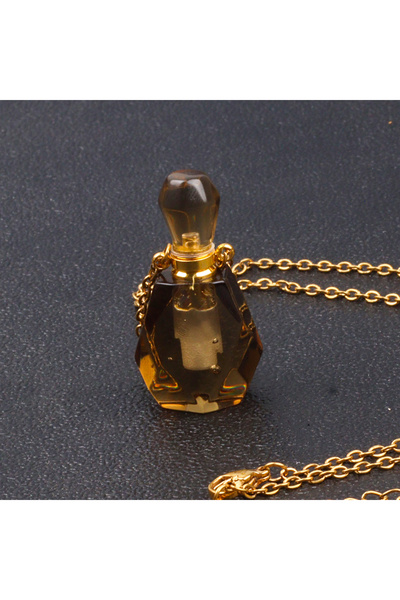 Choice قلادة عطر من الكوارتز الدخاني الطبيعي، مصنوعة من الكوارتز الطبيعي، لعل...