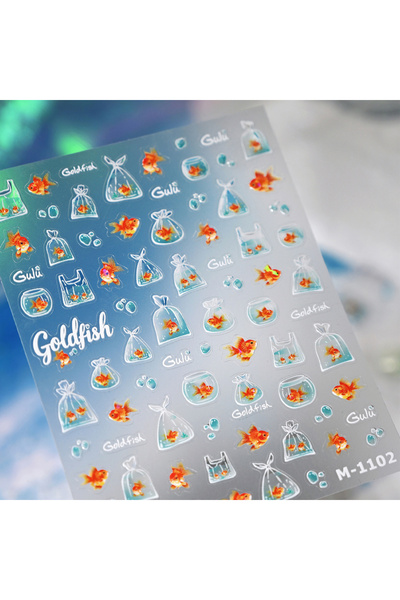 NAILFYOU ملصق فن الأظافر M1102 بتصميم رسومات كرتونية لطيفة خماسية الأبعاد، يت...