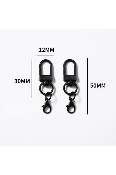 Choice 30x50mm-10 قطع سوداء 10 قطع ملونة مشبك حلقة تسلق مشبك سلسلة مفاتيح حلق...