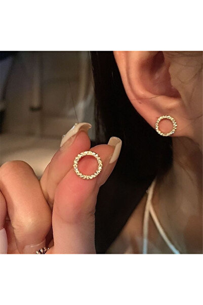 Choice أقراط أذن بسيطة من الذهب بلون ذهبي S925 من الفضة الإبرة الكريستالية لل...