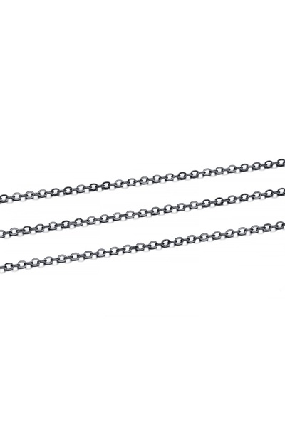 Choice سلسلة قلادة بيضاوية الشكل من النحاس الذهبي بطول 1.5 مم × 5 أمتار، عرض ...