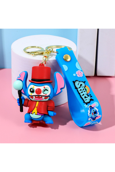 Choice سلسلة مفاتيح زرقاء بتطريز الهالوين، سلسلة مفاتيح لطيفة بتطريز العطلات للنساء والفتيات، هدية كاواي لعيد الميلاد