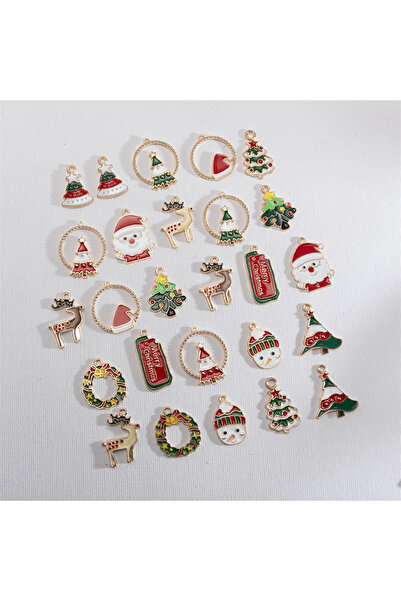 Choice النمط 5، 20 قطعة عشوائية من تعليقات عيد الميلاد المطلية بالمينا بأنماط...