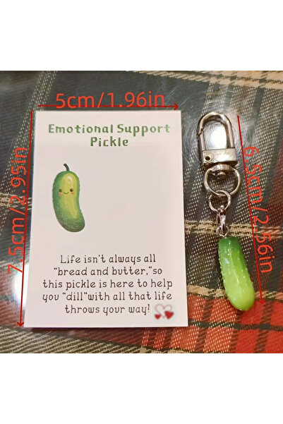 Choice سلسلة مفاتيح ملهمة من 5 قطع مع بطاقة، معانقة جيب على شكل خيار كرتوني، ...