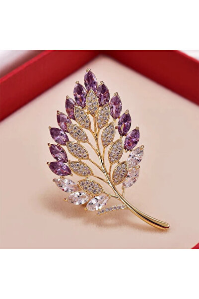 Choice دبابيس معدنية على شكل زهرة ذهبية اللون للنساء، دبوس بروش على شكل نبات كريستالي ملون ورومانسي لطيف