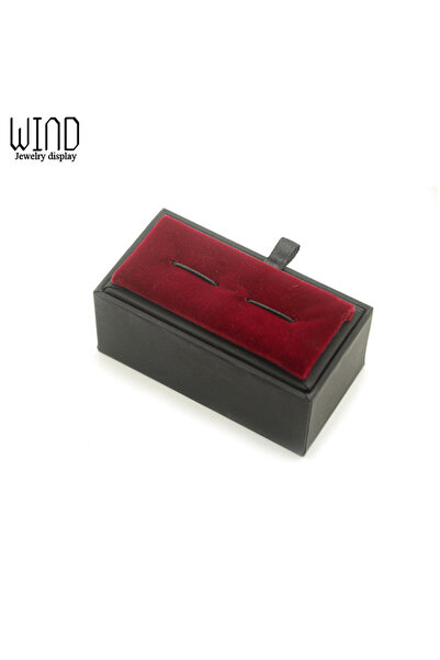 Choice صندوق أزرار أكمام أحمر، صندوق أزرار أكمام من الورق المقوى الأسود والمخ...