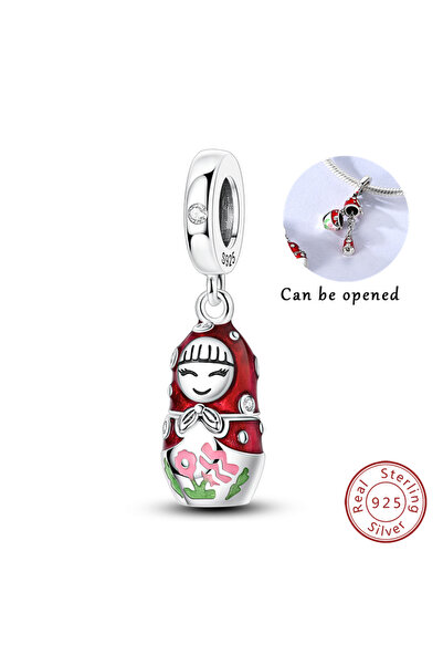 Choice KJC1676 قلادات جديدة من الفضة الإسترلينية عيار 925 على شكل دمية منقطة ...