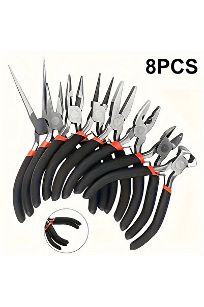 Choice 8pcs 3/8pcs Mini Jewelry Pliers, Round Curved Needle Nose Beading, DIY...