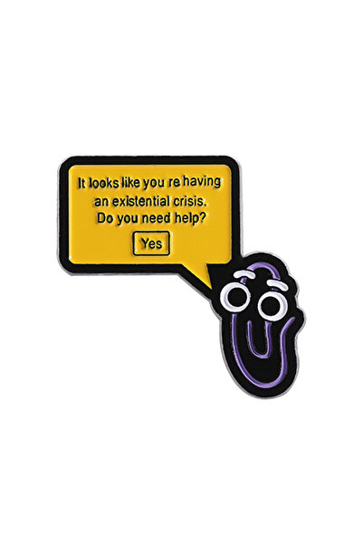 Choice كما يظهر دبوس المينا لمساعد Office Clippy من Microsoft، يبدو الأمر وكأ...