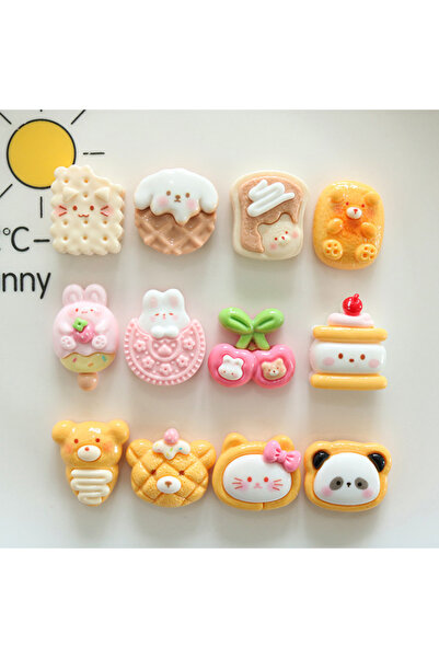 Choice Mixed random 10PCS Shiny Cat Biscuits Series Flat Back Charms For Earr...