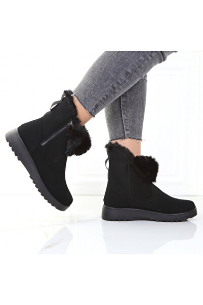 Palmira Fleece-Lined Boots - Black, Matte Faux Leather