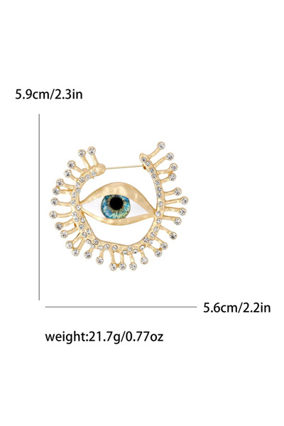 Choice دبابيس زينة عيون كلاسيكية مرصعة بأحجار الراين من مجموعة جولدن 4540 للن...