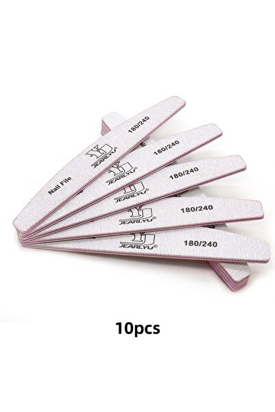 Choice 10 قطع 5/10/25/50 قطعة مبرد أظافر نصف قمري 180/240 حبيبة احترافية متين...