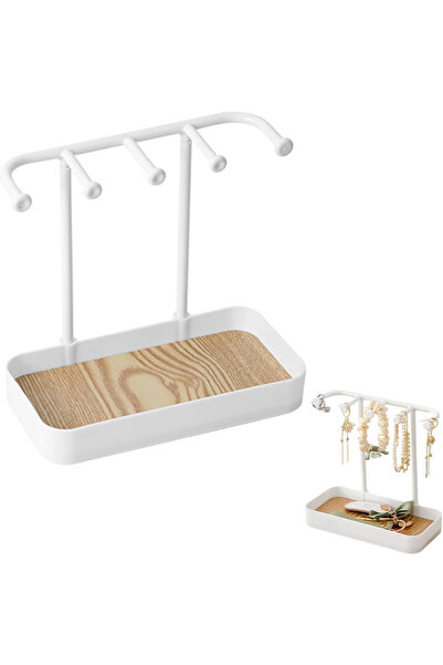 Choice رف عرض مجوهرات أبيض أنيق، أقراط، قلادات، رف تخزين مجوهرات، قطعة واحدة،...