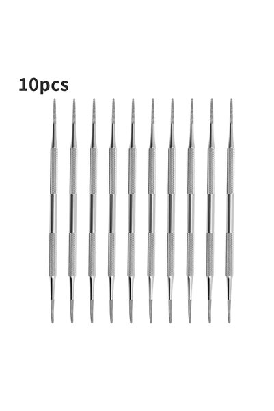 Choice 10 قطع من مبرد أظافر القدمين من الفولاذ المقاوم للصدأ ذو طرفين - منحني...