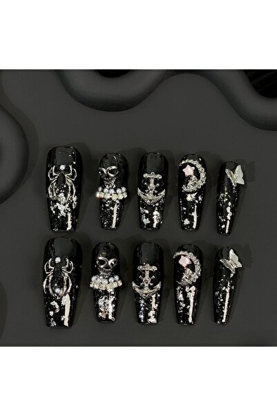 Choice SJ0719-S (10 قطع) لون أسود ناعم يقترن بتفاصيل قوطية مذهلة، مناسب للأما...