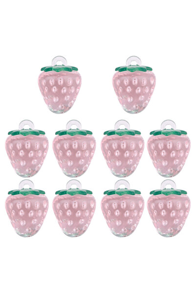 Choice 1634342-02 10 قطع من الراتنج والأكريليك تقليد الفاكهة قلادة الفراولة س...