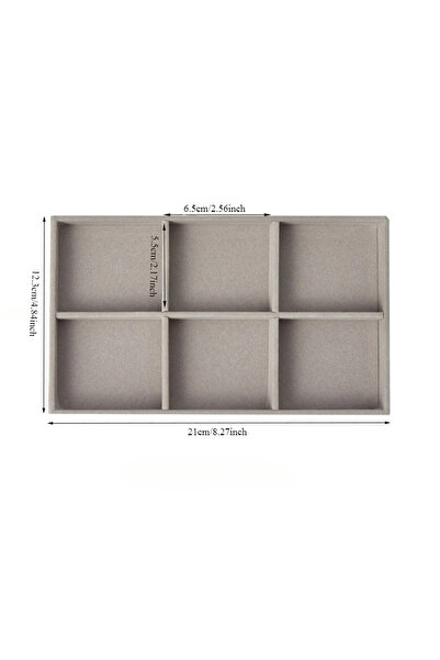 Choice رمادي 6 شبكات 1 قطعة متعددة الأنماط المخملية مجوهرات عرض صينية قلادة س...