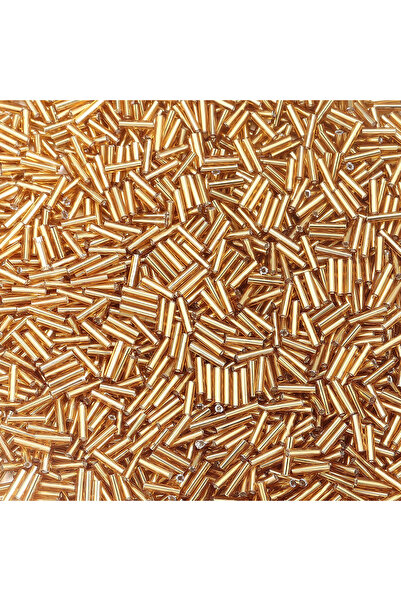 Choice 225 قطعة من خرز البذور الزجاجي الملون الذهبي على شكل أنبوب متباعد فضفا...