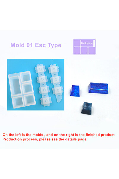 Choice Mold1 1pcs Manual Mechanical Gaming Keyboard Mold Computer PC Gamer Pet Paw keycaps Silicone Molds D