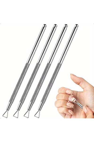 Choice 4 قطع 4 قطع جل أظافر، أداة دفع البشرة، أداة إزالة البشرة، أداة تقشير الأظافر، أداة دفع الأظافر، أداة مثلثة