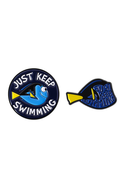 Choice Set Just Keep Swimming Enamel Pin Ocean Animated Movies Characters Blu...