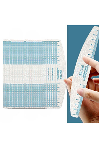 Choice 50 قطعة D 50/100 قطعة مبرد أظافر مطبوع عليه مسطرة، كتلة تلميع خشبية، ب...