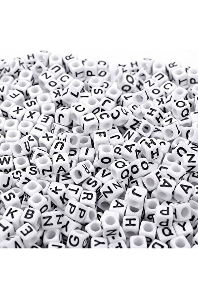 Choice4 7mm hole 3.6mm 200pcs Mix Letter Acrylic Beads Round Flat Alphabet Sp...