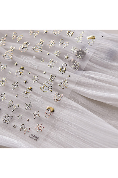 Choice قطعة واحدة من ملصقات أظافر عيد الميلاد to3626-J، فاخرة، مرصعة بالكريست...