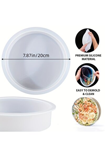 Choice قالب دائري كبير من قطعة واحدة، قوالب سيليكون دائرية مطورة لصب الراتنج، إيبوكسي دائري عميق