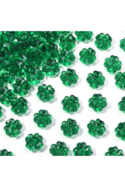 Choice7 11x6mm 50pcs Deep Green 50-100pcs Acrylic Transparent Crystal Straigh...