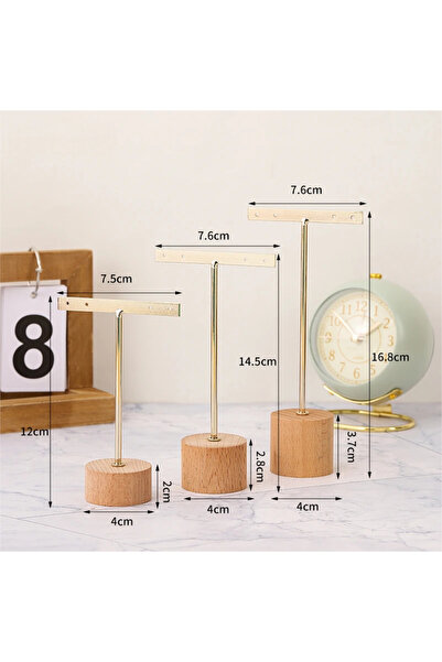 Choice Gold 3pcs 3-Piece Fashion T-Bar Jewelry Display Rack Stand Holder Earr...