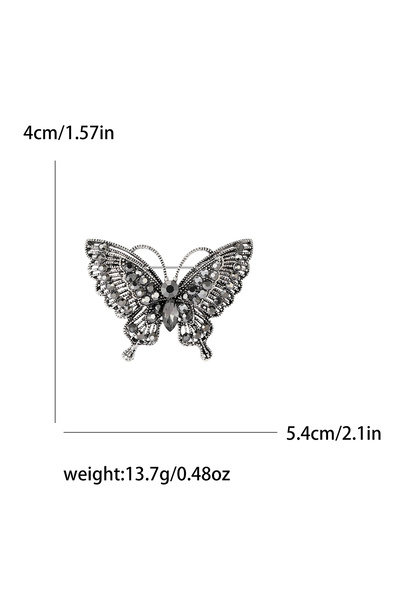 Choice دبوس فراشة مرصع بأحجار الراين من بلاك 0834 للنساء، دبوس فراشة، دبوس حش...